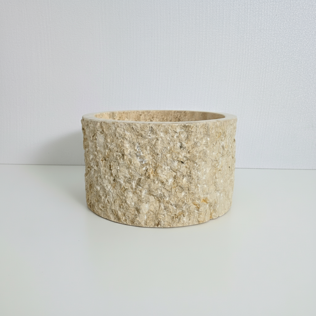 Marble stone counter basin – round – Paradise Living Co.
