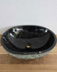 Burn andesite stone basin – oval – Paradise Living Co.