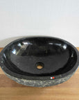Burn andesite stone basin – oval – Paradise Living Co.