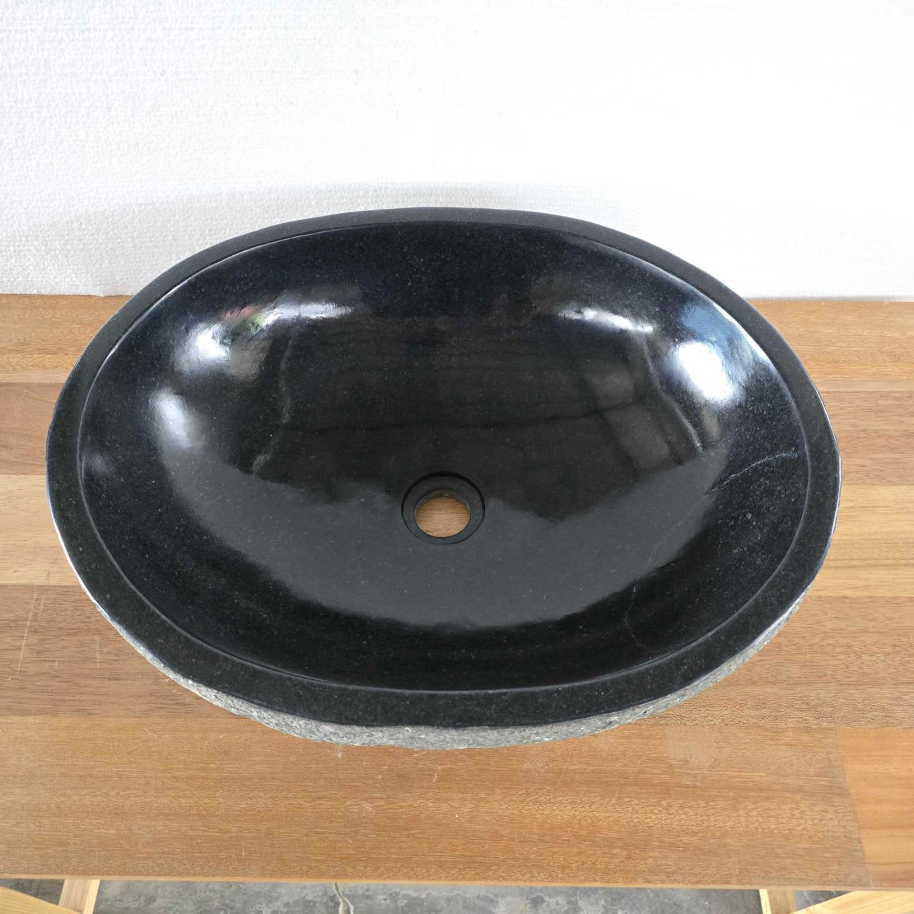 Burn andesite stone basin – oval – Paradise Living Co.