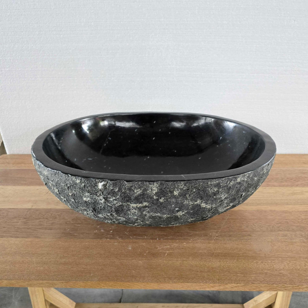 Burn andesite stone basin – oval – Paradise Living Co.