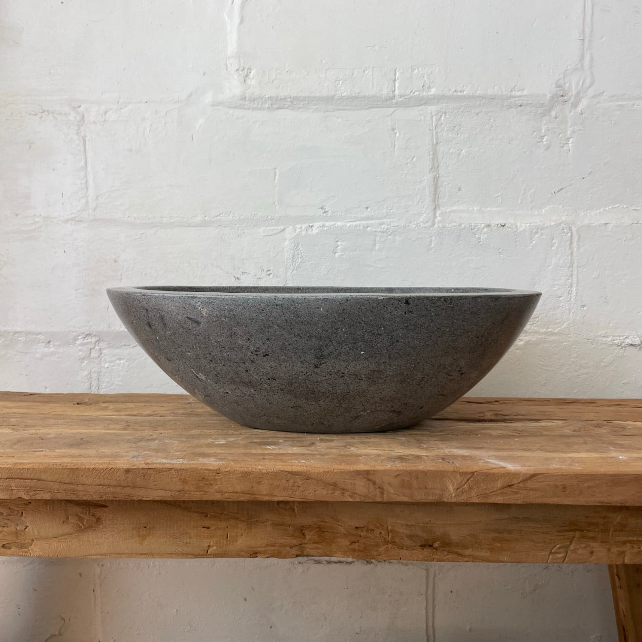 Concrete terrazzo stone basin – oval – Paradise Living Co.