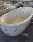 Oval Full Polished Marble Stone Bath 01