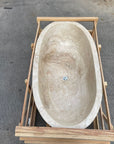 Oval Full Polished Onyx Stone Bath | Made To Order