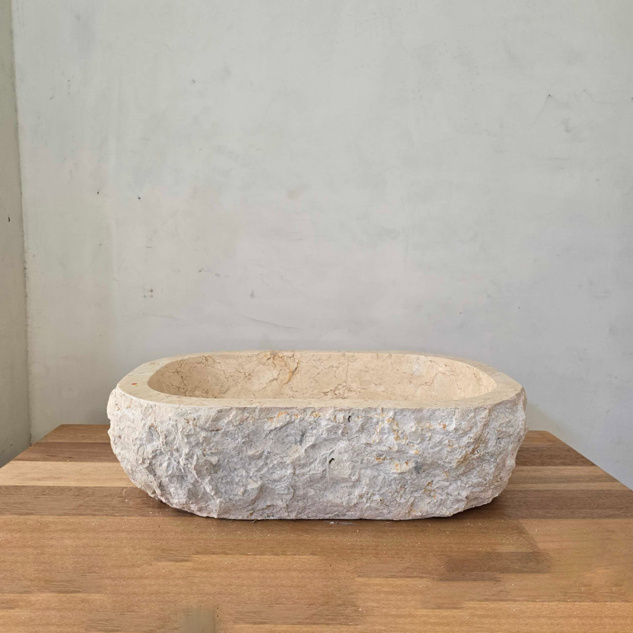 Marble stone basin – oval – 62 x 41 x 17cm – Paradise Living Co.