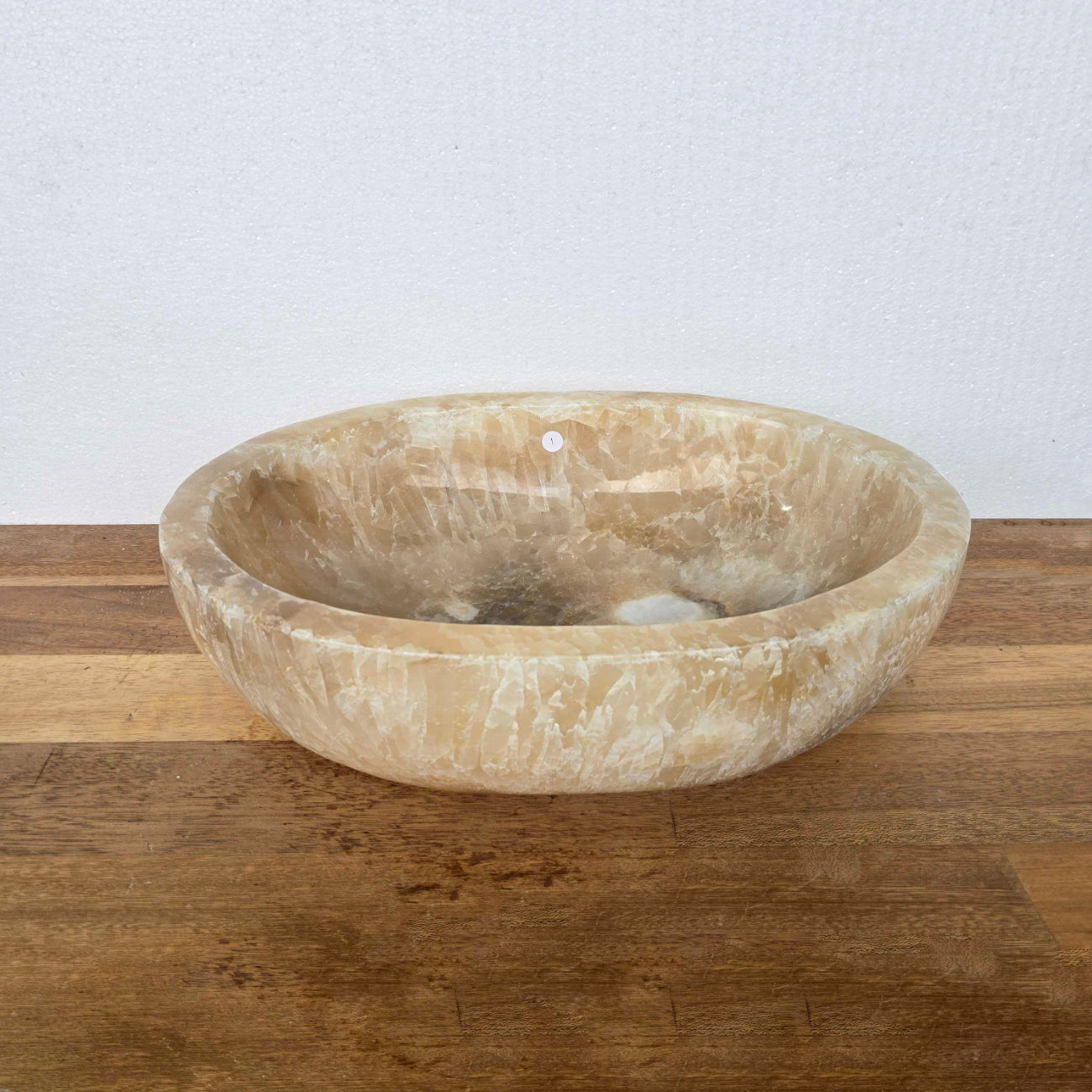 Polished onyx stone basin – oval – 51 x 37cm – Paradise Living Co.