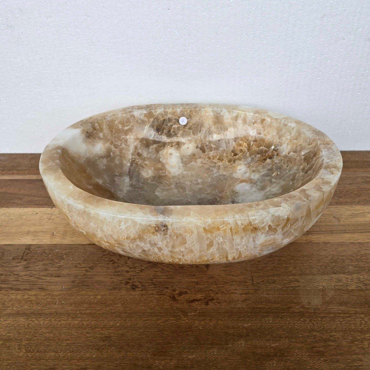 Polished onyx stone basin – oval – 50.5 x 36.5cm – Paradise Living Co.
