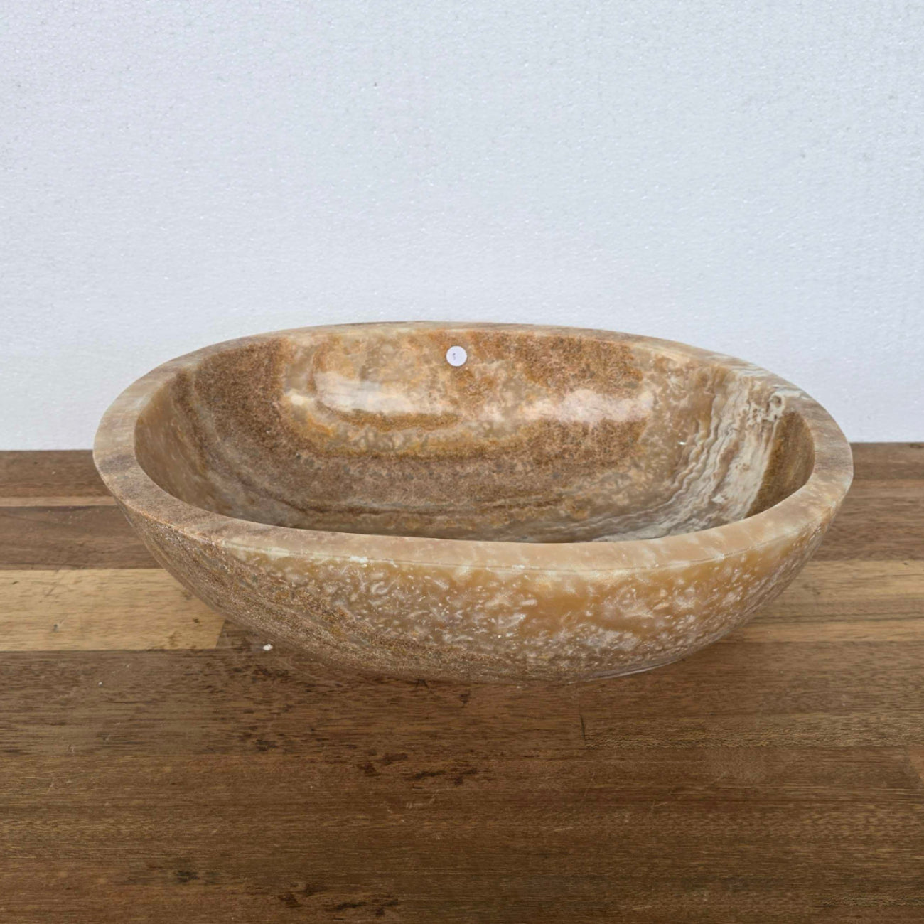 Polished onyx stone basin – oval – Paradise Living Co.