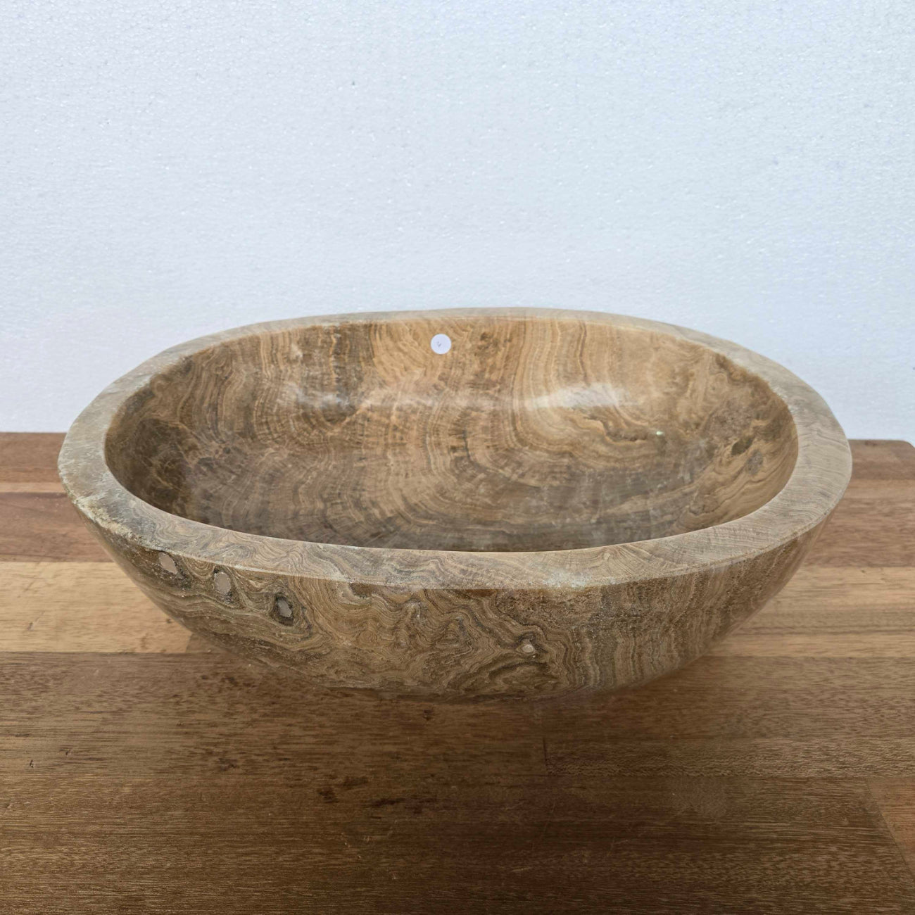 Polished onyx stone basin – oval – 49.5 x 38cm – Paradise Living Co.