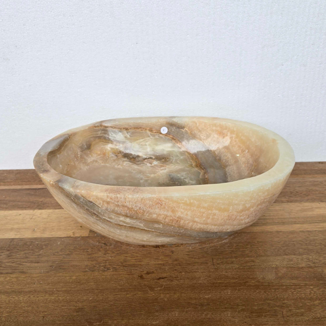Polished onyx stone basin – oval – 50 x 38cm – Paradise Living Co.