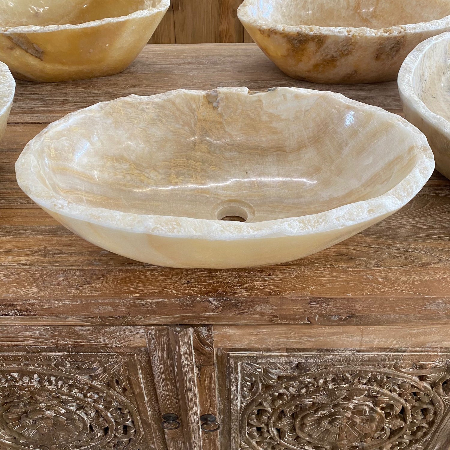 Onyx stone basin – oval – Paradise Living Co.