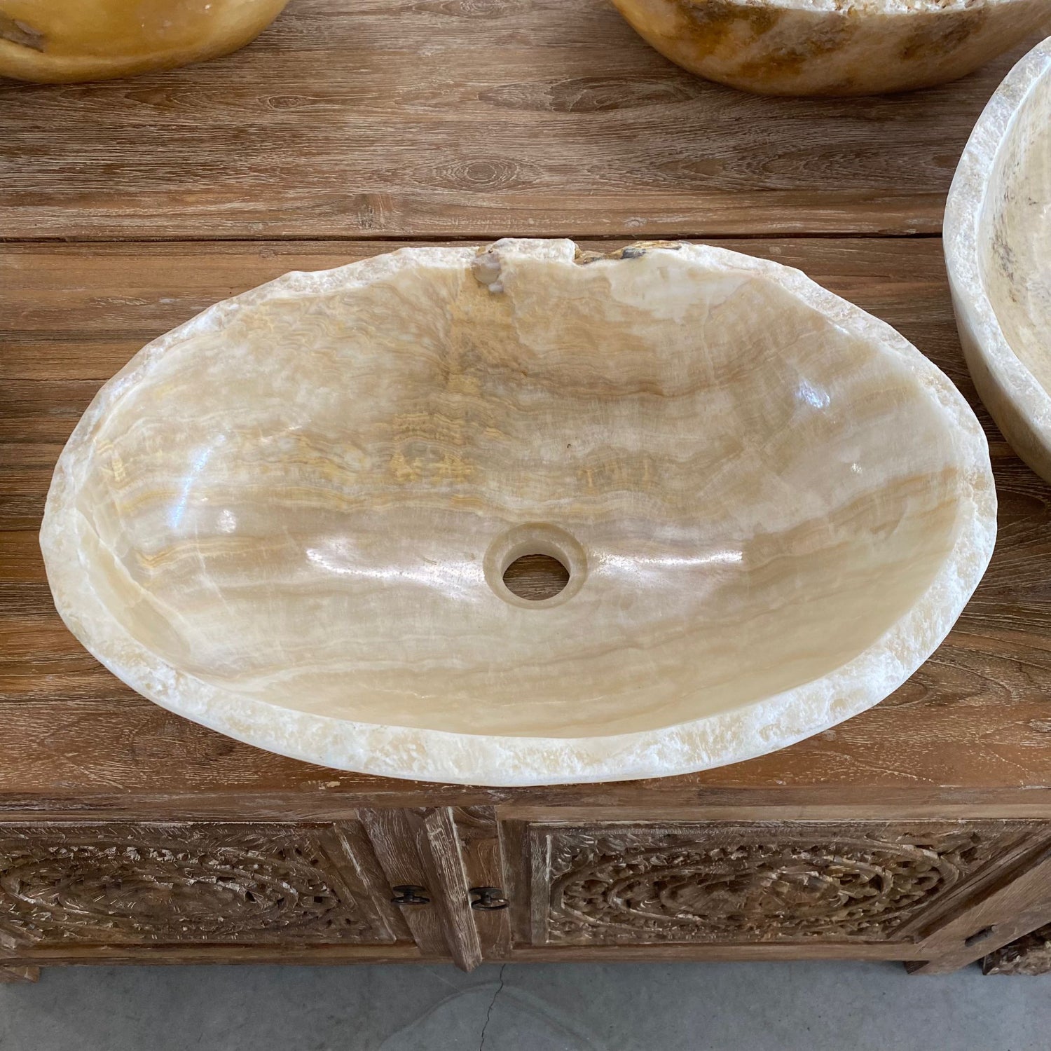 Onyx stone basin – oval – Paradise Living Co.