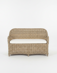 Rattan Curved Grey 2 Seater Chair | Made To Order