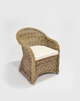 Rattan Curved Grey Arm Chair