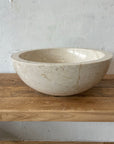 Beige marble stone basin – round – Paradise Living Co.