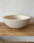Beige marble stone basin – round – Paradise Living Co.