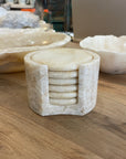 Round Onyx Stone Coaster - Set of 6