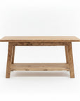 Rustic Teak Shelf Console Table - 150cm Length