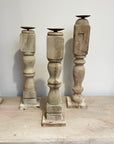 Tall Carved Indian Candle Stands - Assorted Designs