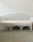 White Bangalow Split Cane 3 Seater Lounge | Made To Order