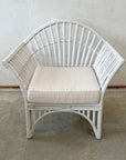 White Bangalow Split Cane Single Arm Chair | Made To Order