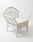 White Bangalow Split Cane Single Arm Chair | Made To Order
