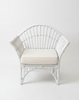 White Bangalow Split Cane Single Arm Chair | Made To Order