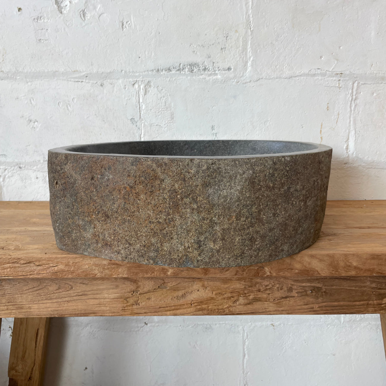 River stone basin – 53.5 x 44.5 x 15.5cm – Paradise Living Co.