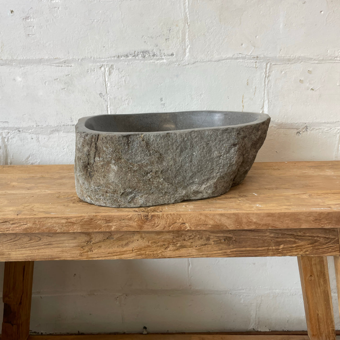 River stone basin – 49 x 44.5 x 16cm – Paradise Living Co.
