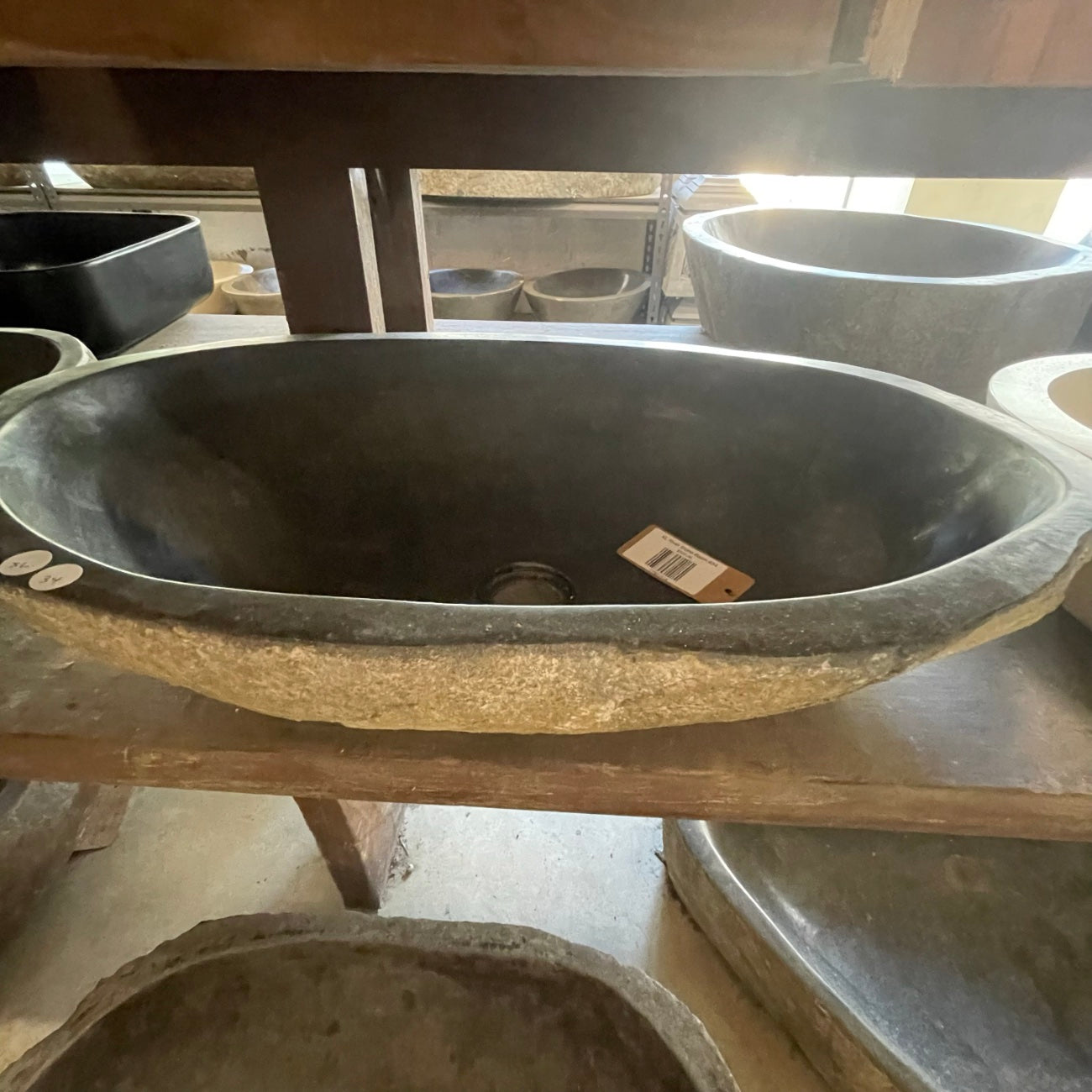 River stone basin – 59 x 37 x 15.5cm – Paradise Living Co.