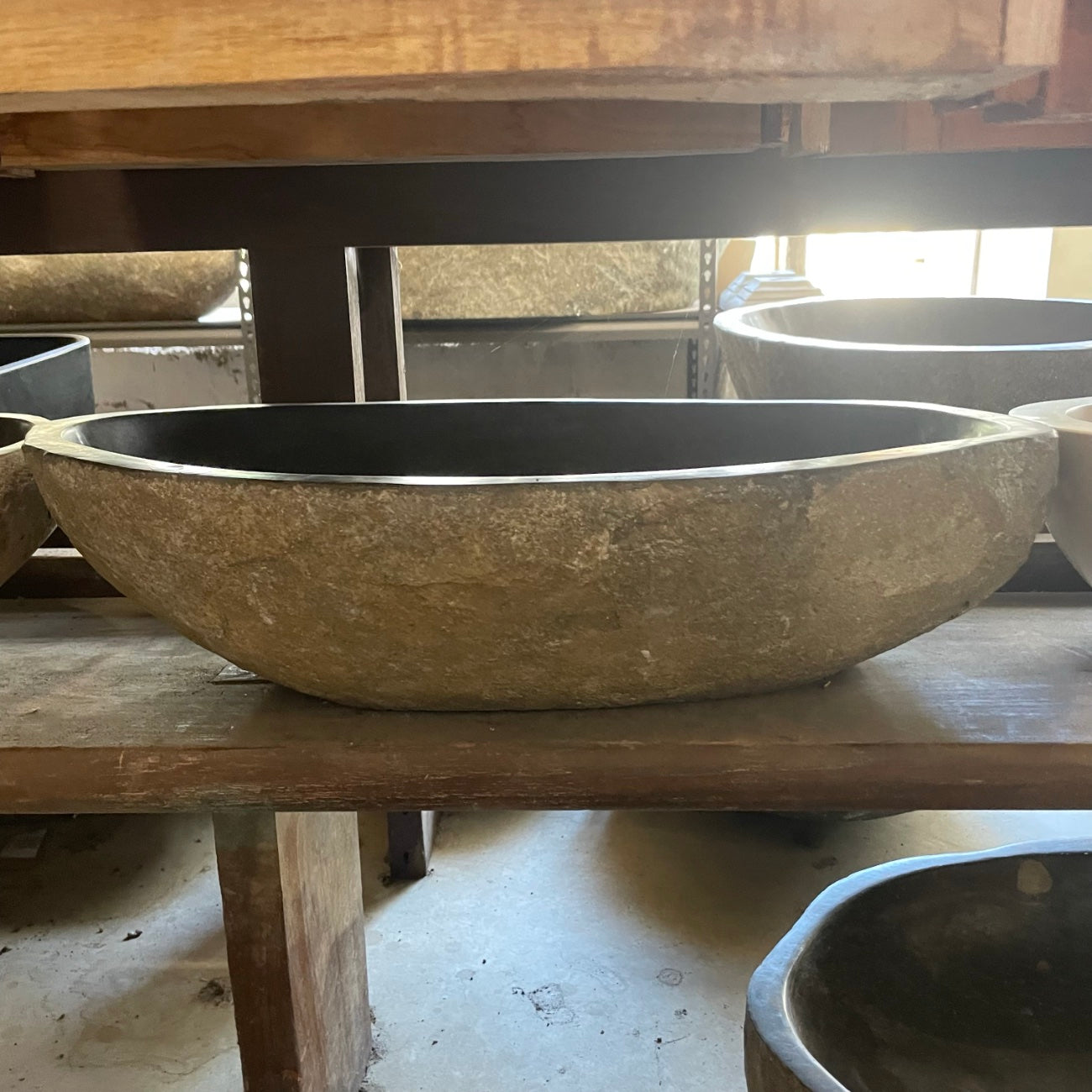 River stone basin – 59 x 37 x 15.5cm – Paradise Living Co.