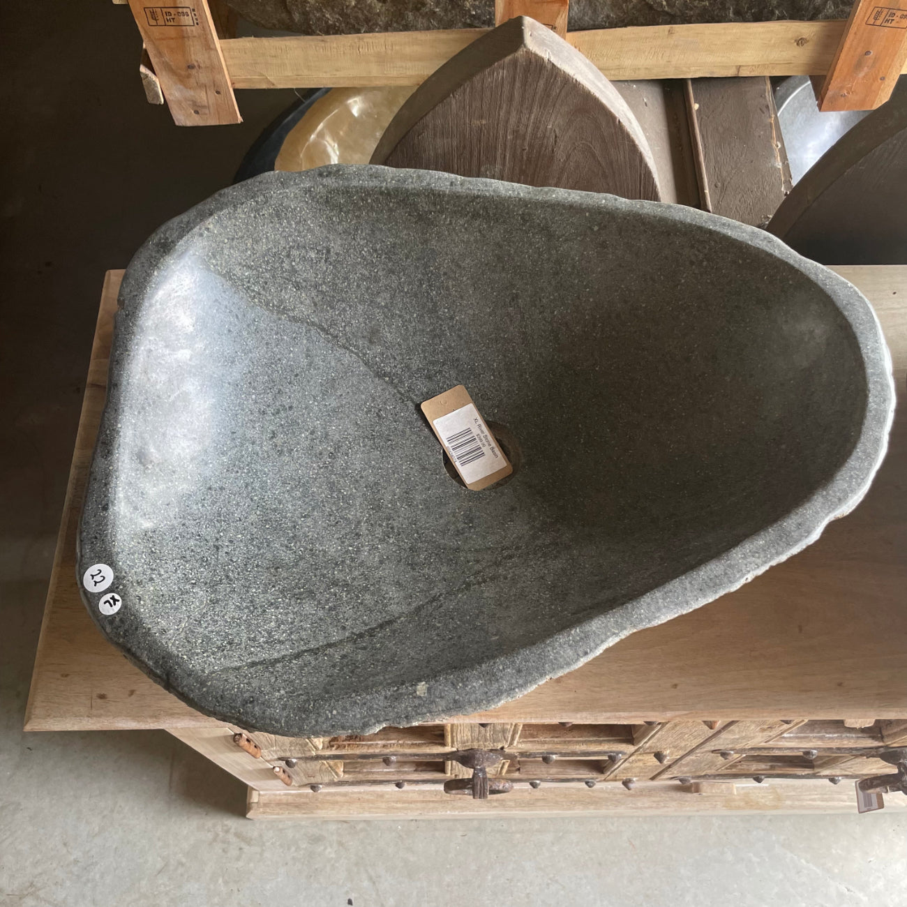 River stone basin – 59 x 45.5 x 15cm – Paradise Living Co.
