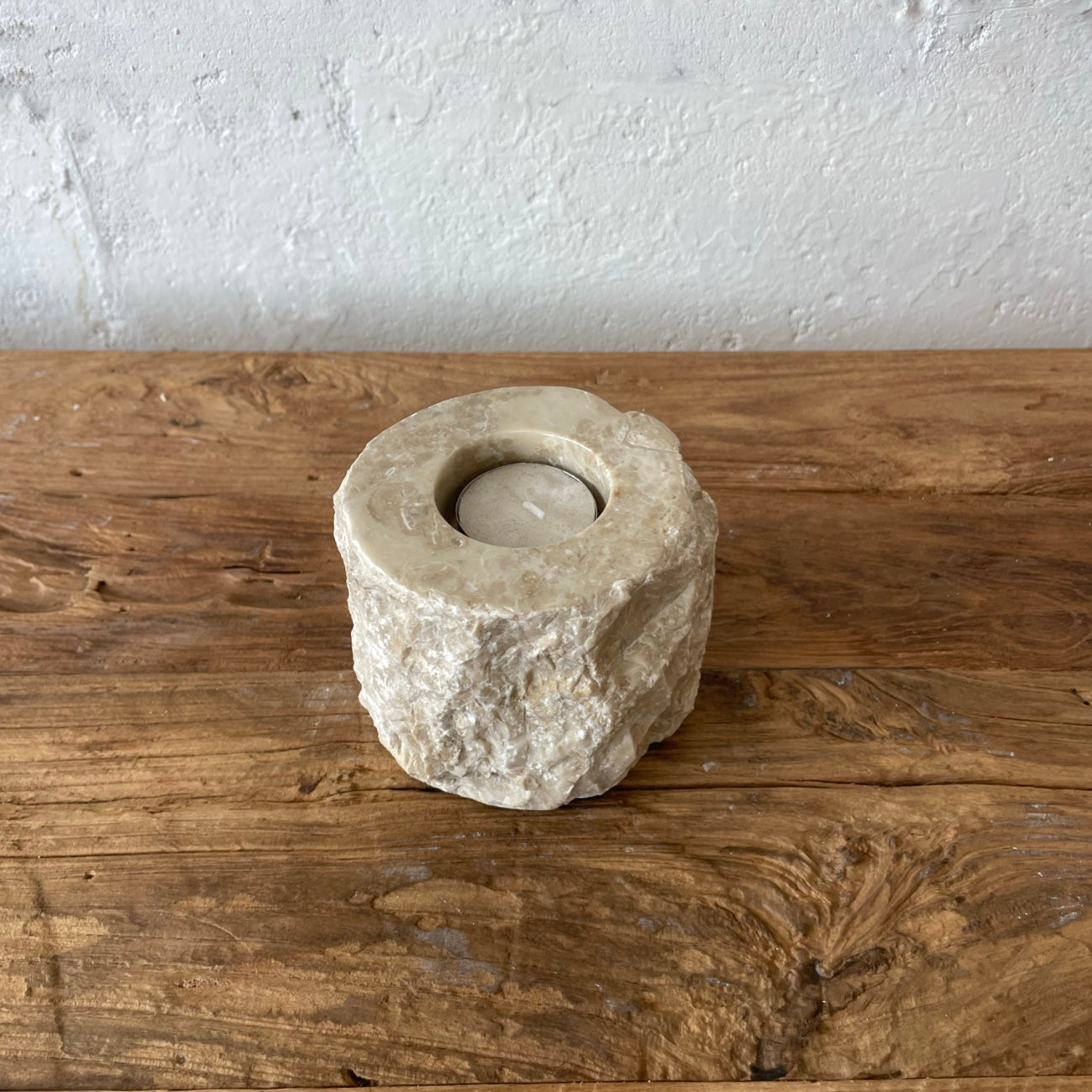 Natural Marble Stone Tealight Candle Holder 8cm