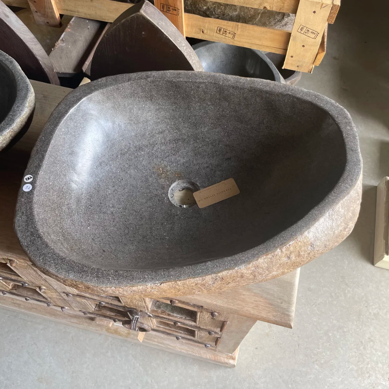 River stone basin – 62 x 43 x 14.5cm – Paradise Living Co.