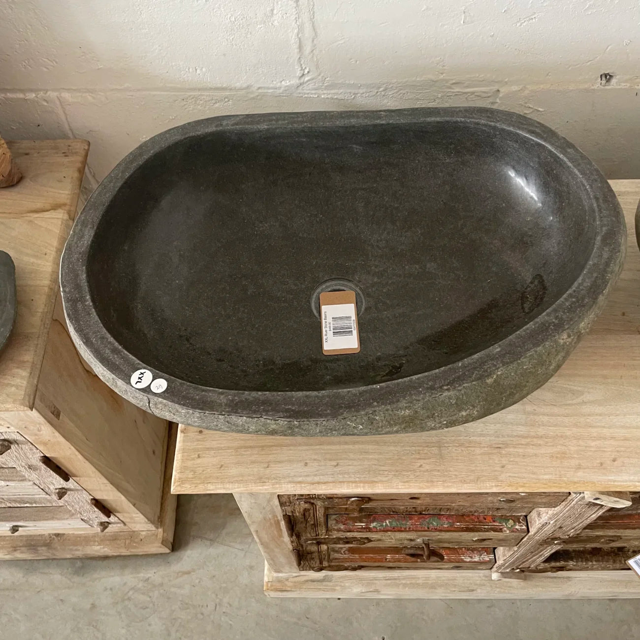 River stone basin – 58 x 39 x 15.5cm – Paradise Living Co.