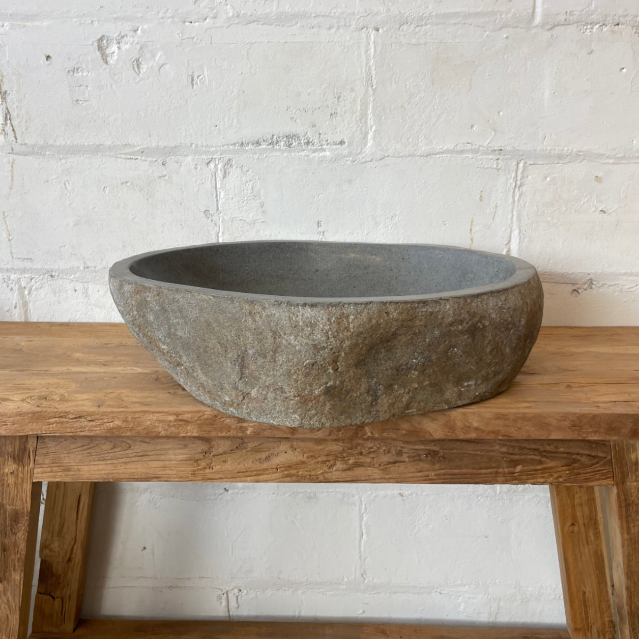 River stone basin – 58.5 x 46.5 x 16cm – Paradise Living Co.