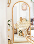 Arch Rattan Mirror 80x180cm