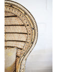 Black & Natural Retro Peacock Chair | Made To Order