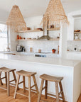 Large Cabana Woven Rattan Pendant