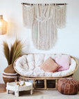 Natural Double Rattan Papasan Chair | Made To Order