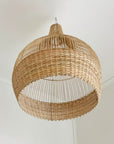 Large Natural Dune Rattan Pendant