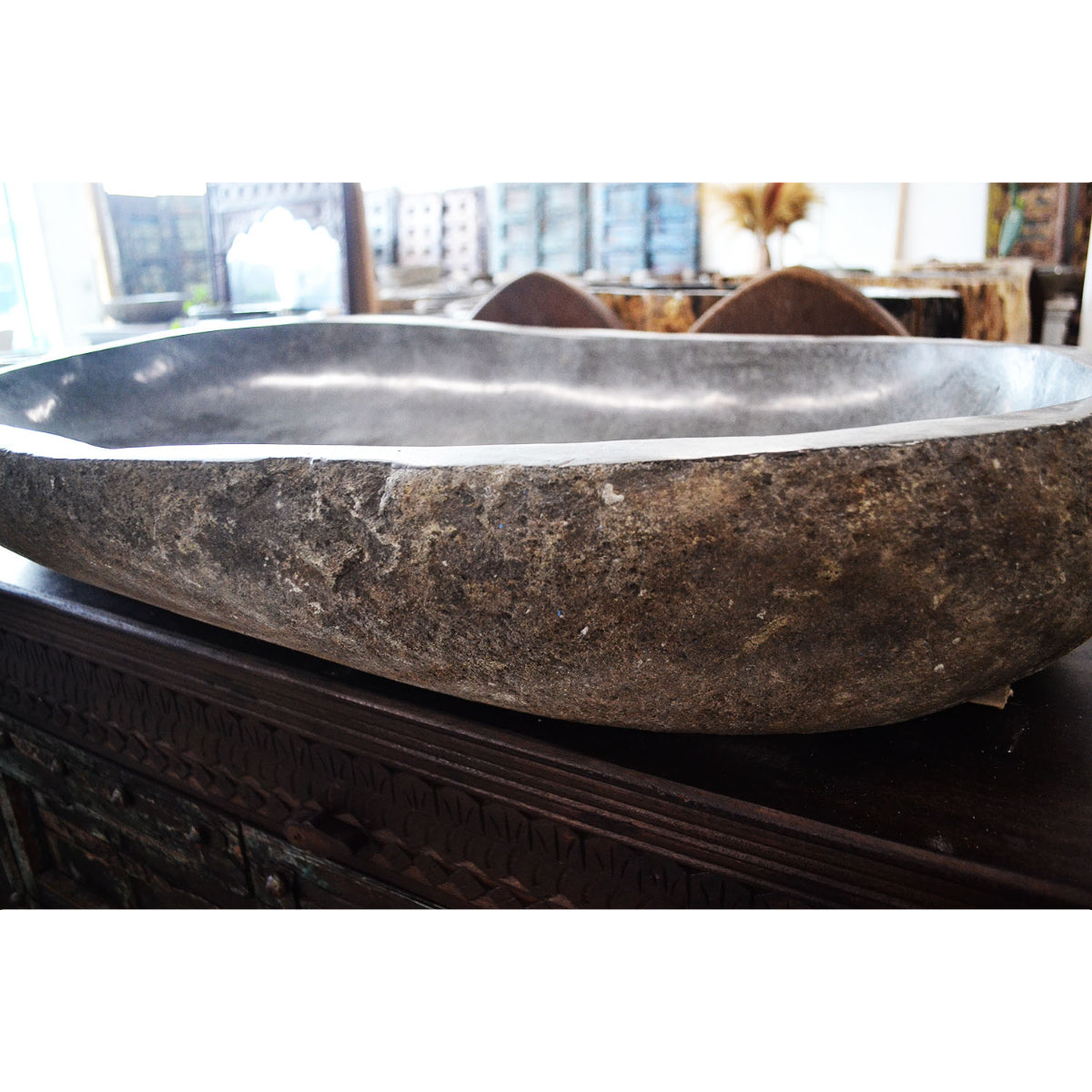 River stone basin – 100 x 60 x 15cm – Paradise Living Co.