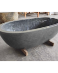 Oval Full Polished Natural Stone Bath | Made to Order