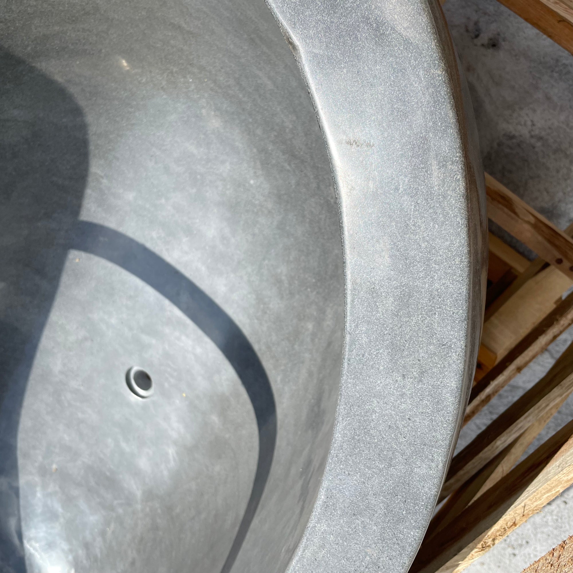 Oval Full Polished Natural Stone Bath | Made to Order