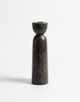 Large Hikari Black Marble Stone Candle Holder