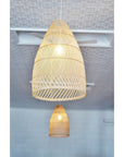 Large Cone Rattan Pendant