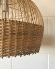 Large Natural Dune Rattan Pendant