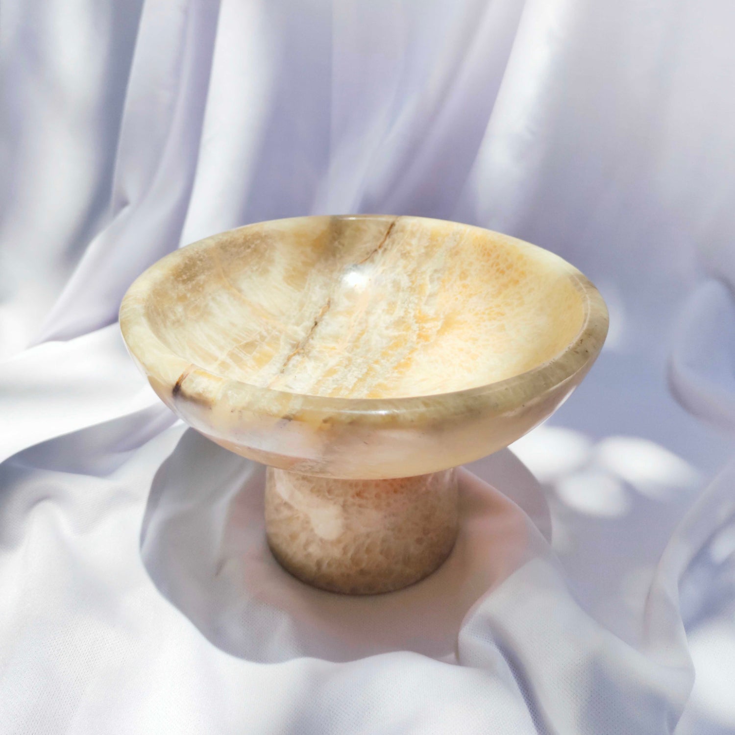 Onyx Stone Bowl Stand 18cm Dia