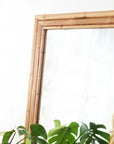 Rectangular Rattan Full Length Mirror 100x180cm