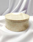 Round Beige Marble Stone Canister